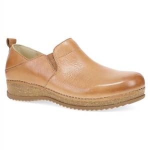 NEW DANSKO women's meara clog in tan waxy milled